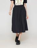 ZES Basic A Line Nylon Rok Midi Wanita MASWB004