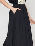 ZES Basic A Line Nylon Rok Midi Wanita MASWB004