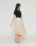 ZES Basic A Line Nylon Rok Midi Wanita MASWB004