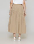 ZES Asymmetrical With Single Pocket Rok Midi Wanita MASWB006