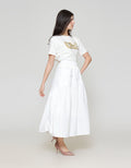 ZES Asymmetrical With Single Pocket Rok Midi Wanita MASWB006