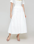 ZES Asymmetrical With Single Pocket Rok Midi Wanita MASWB006