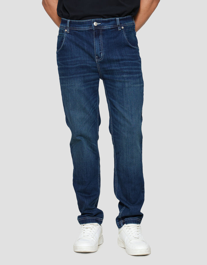 Cole Slim Milea Whisker Spray Celana Panjang Denim Pria