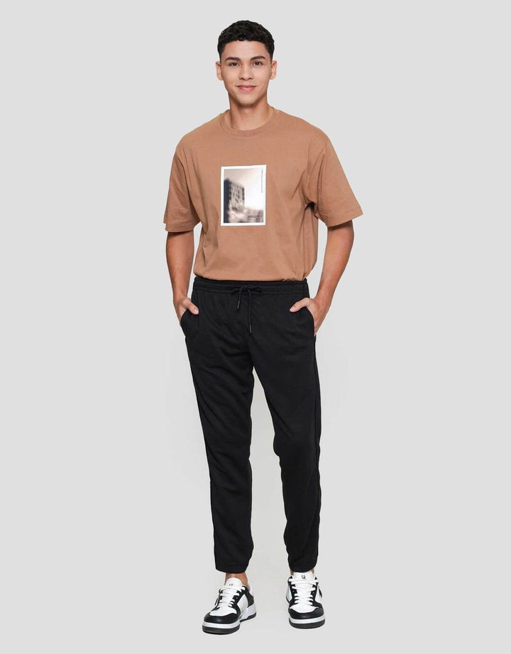 Cole Knit Fleace Piping Celana Panjang  Jogger Pria