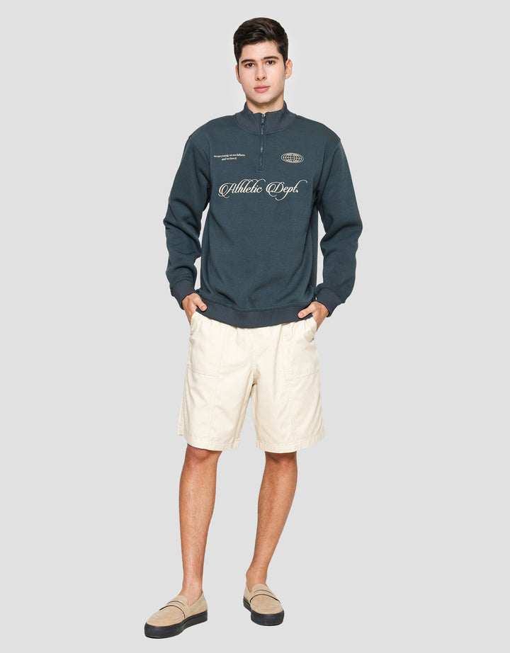 Nevada Half Zipper With Mix Rib Collar Sweater Pria