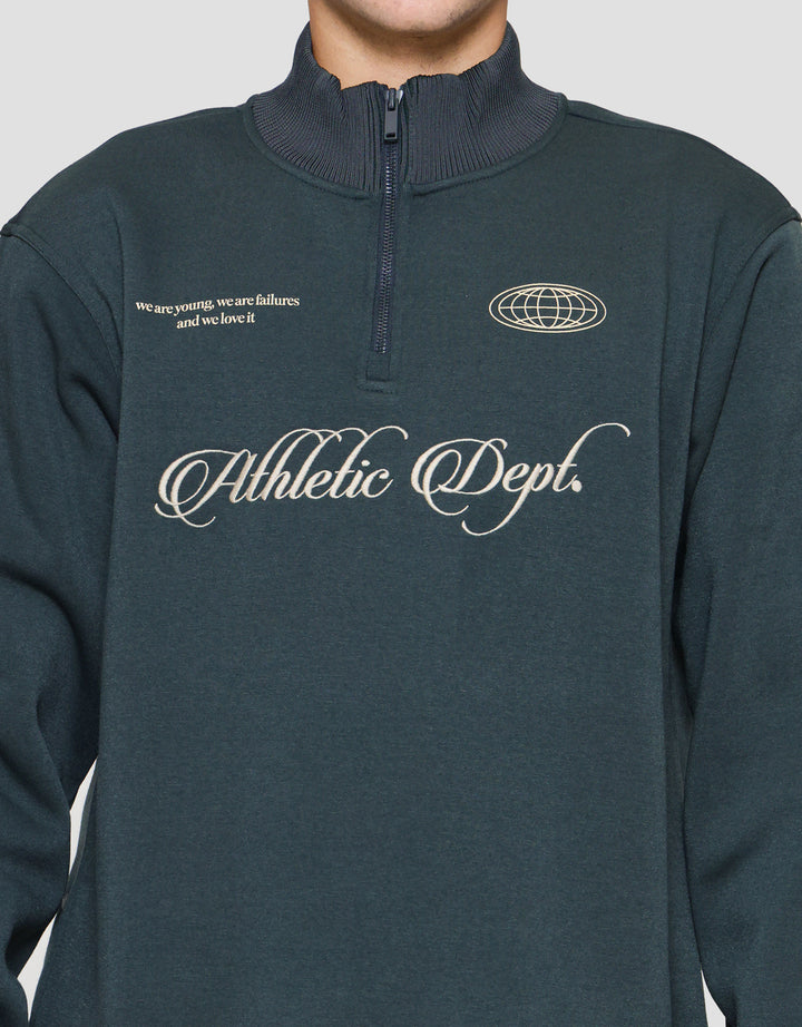 Nevada Half Zipper With Mix Rib Collar Sweater Pria