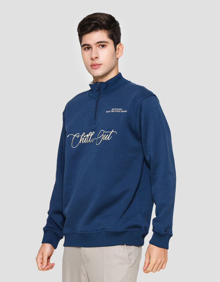 Nevada Half Zipper With Mix Rib Collar Sweater Pria