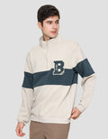 Nevada Half Zipper And Mix Sweater Pria