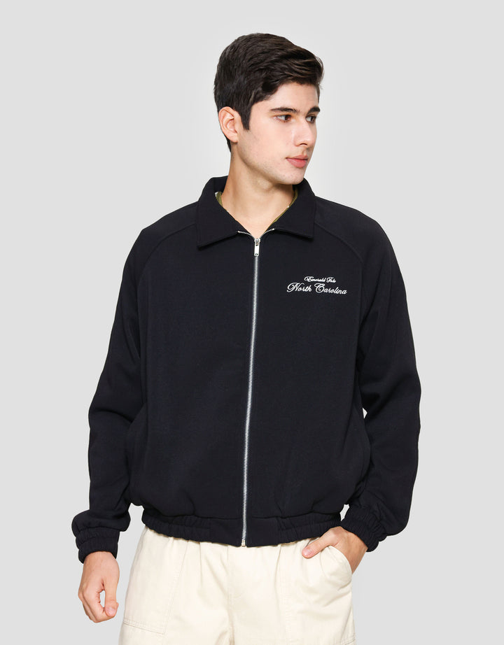 Nevada Fleece Zipper With Backprint Jaket Pria