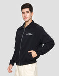 Nevada Fleece Zipper With Backprint Jaket Pria