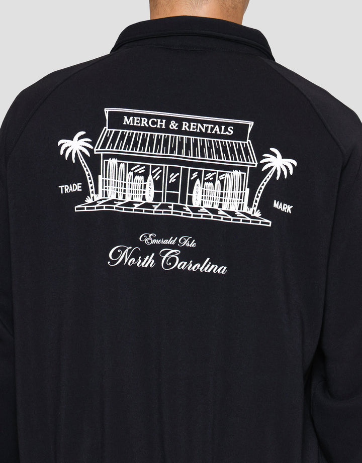 Nevada Fleece Zipper With Backprint Jaket Pria