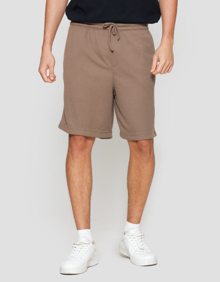 Nevada Knit Baggy Fit Texture Waffle Celana Pendek Pria