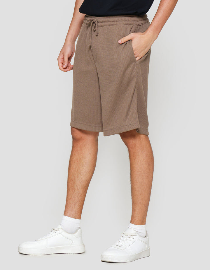 Nevada Knit Baggy Fit Texture Waffle Celana Pendek Pria