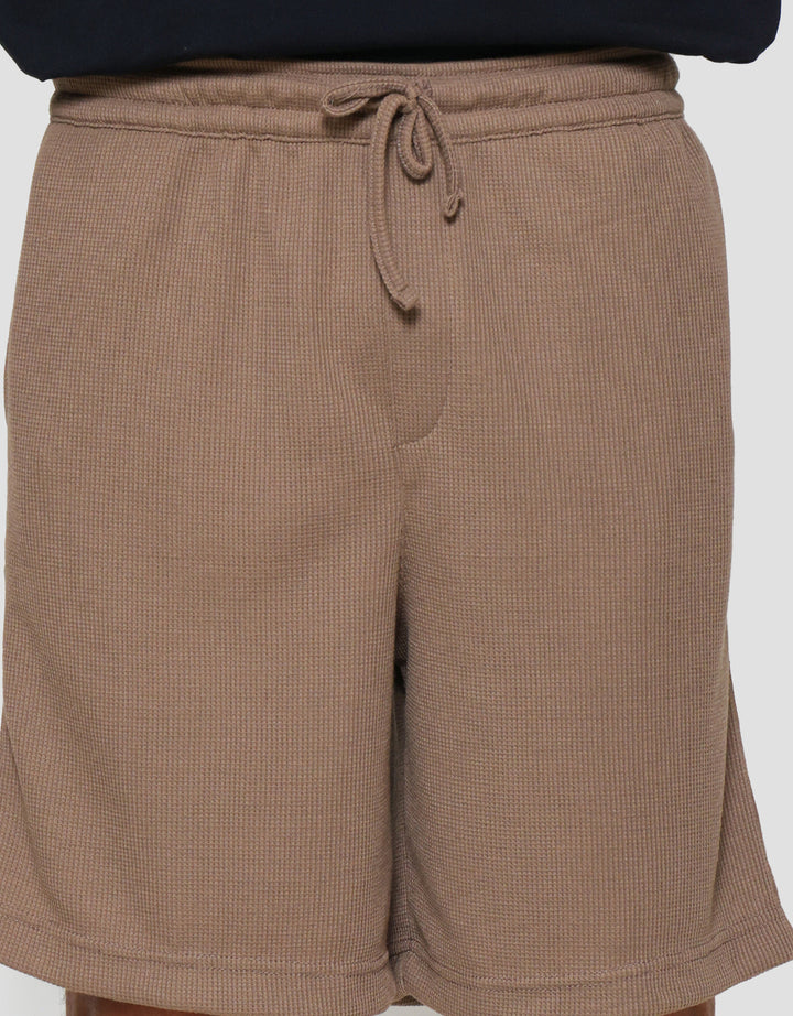 Nevada Knit Baggy Fit Texture Waffle Celana Pendek Pria