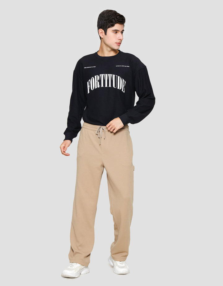 Nevada Knit Loose Fit Carpenter With Texture Celana Jogger Pria