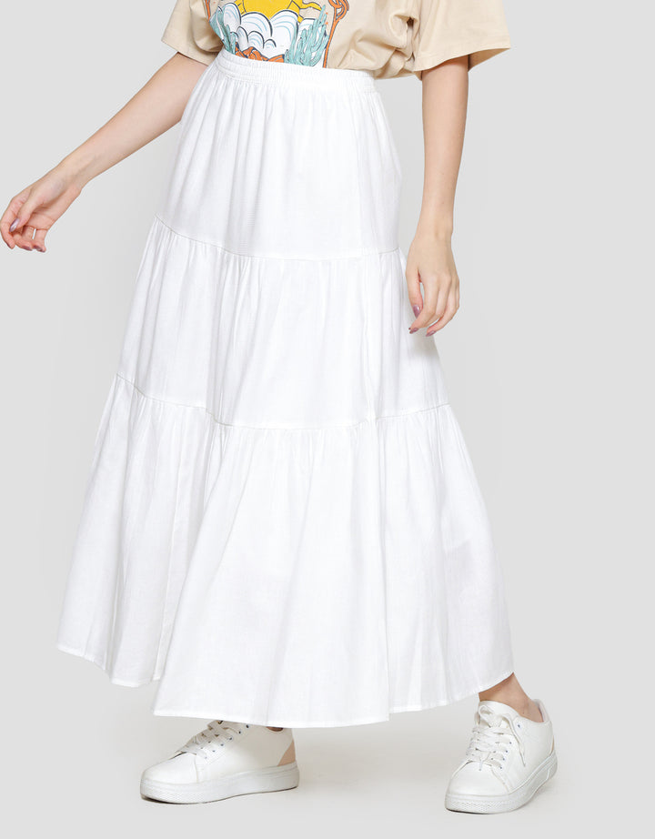 Nevada Woven Tier Rok Maxi Wanita