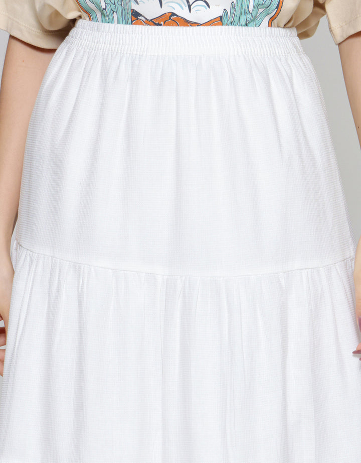 Nevada Woven Tier Rok Maxi Wanita