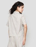 Nevada Boxy Linen Stripe Kemeja Wanita