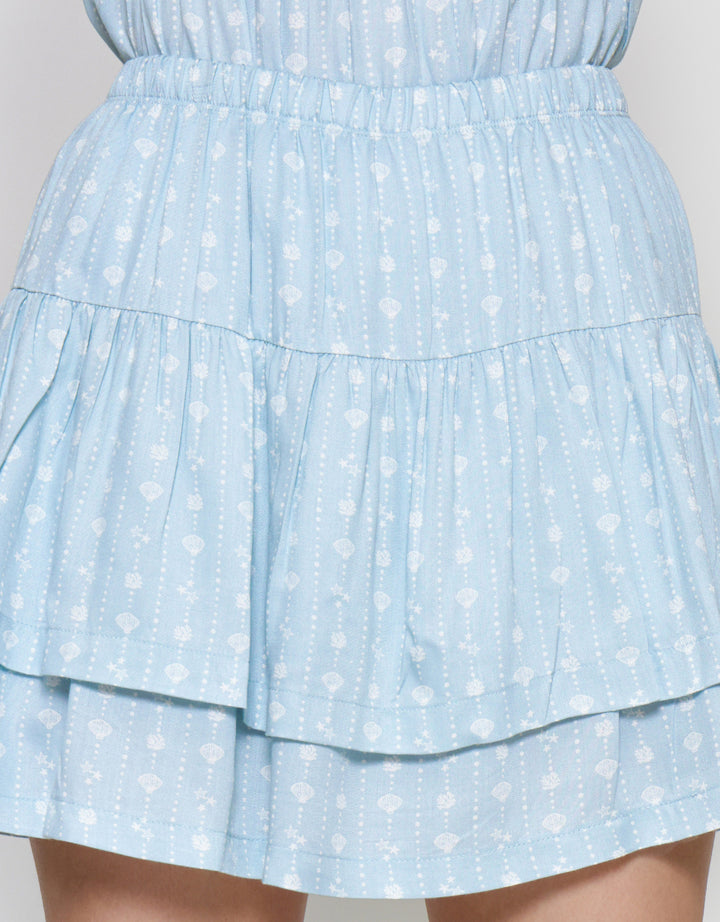 Nevada Woven Print Rok Mini Wanita