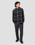 Cardinal Casual Print Big Check Kemeja Pria