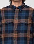 Cardinal Casual Print Big Check Kemeja Pria