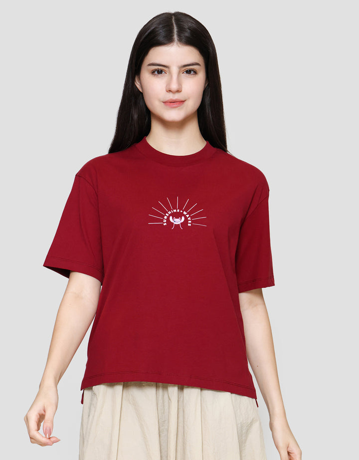 Suko Graphic Stich Sunshine Kaos Oversize Wanita