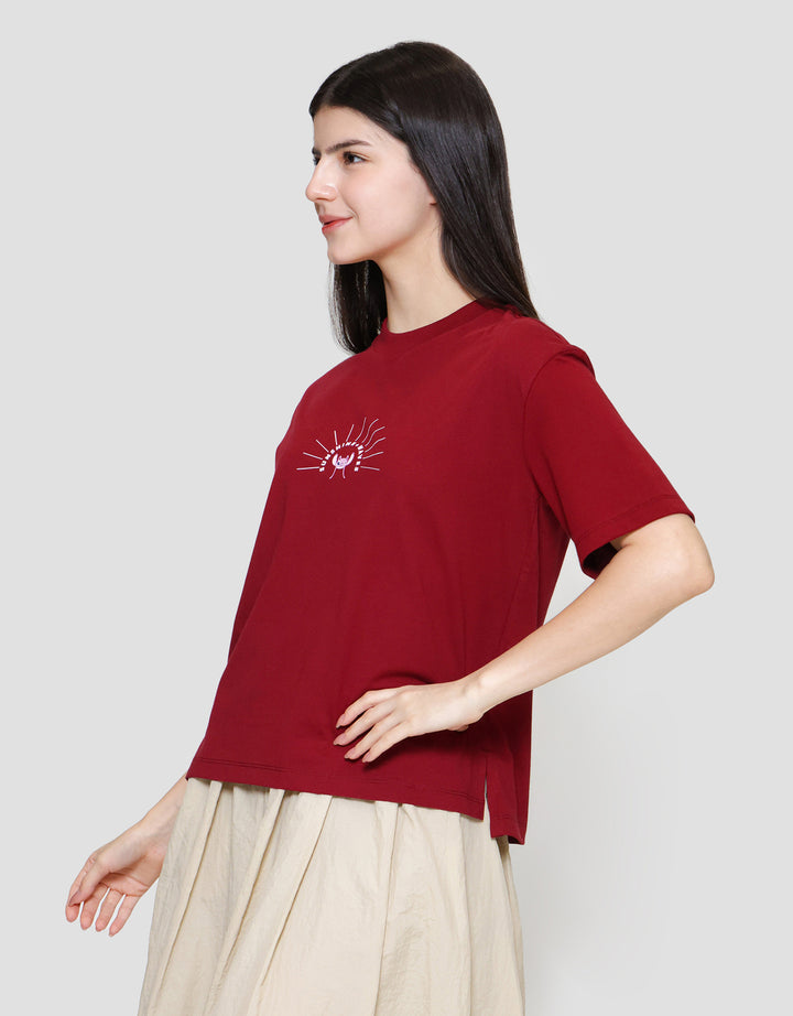 Suko Graphic Stich Sunshine Kaos Oversize Wanita