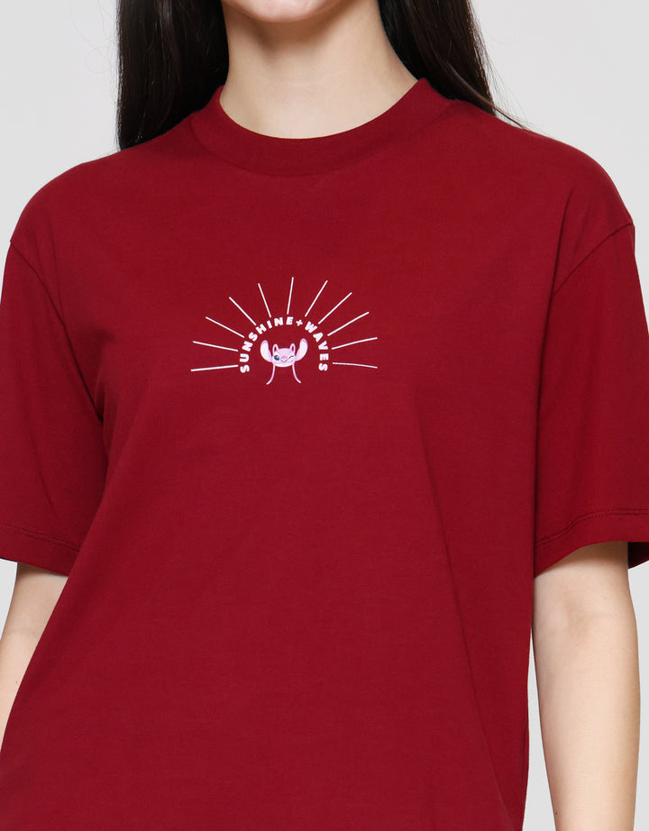 Suko Graphic Stich Sunshine Kaos Oversize Wanita