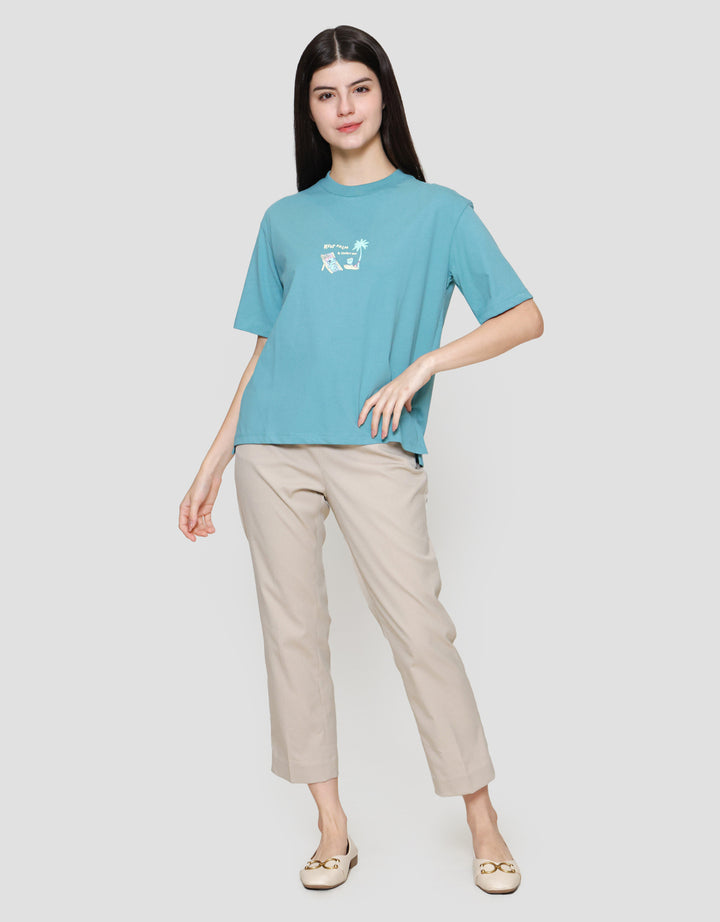 Suko Oversized Graphic Stich Keep Print Kaos Wanita