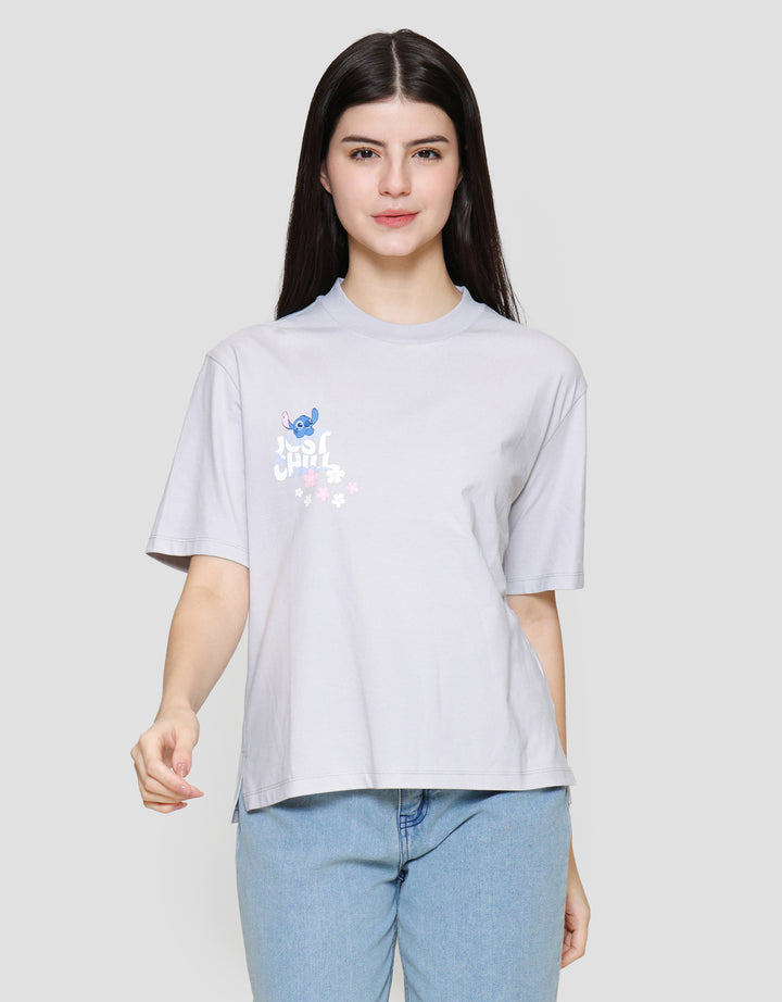 Suko Oversized Graphic Stich Print Kaos Wanita