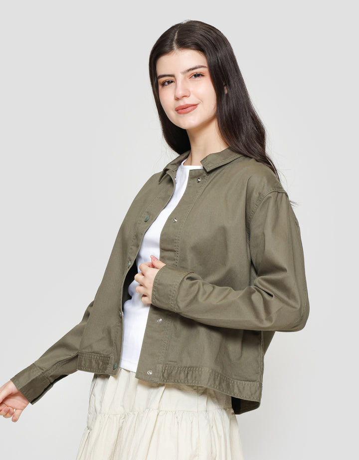 Suko Twill Collar Jaket Wanita