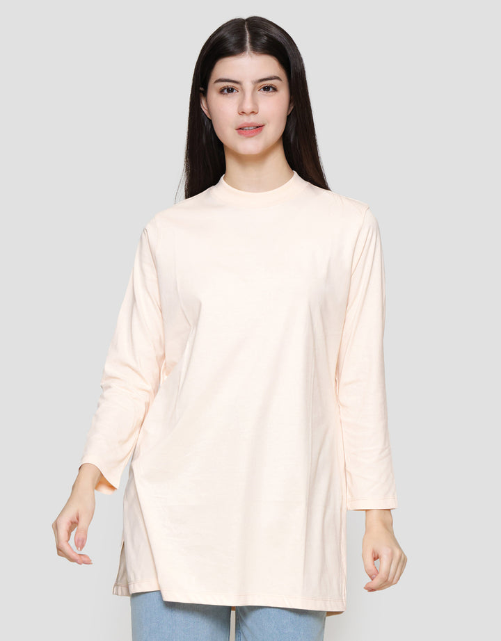 Suko Kerah Bulat Lengan Panjang Kaos Wanita