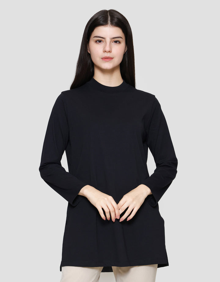 Suko Kerah Bulat Lengan Panjang Kaos Wanita