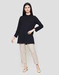 Suko Kerah Bulat Lengan Panjang Kaos Wanita
