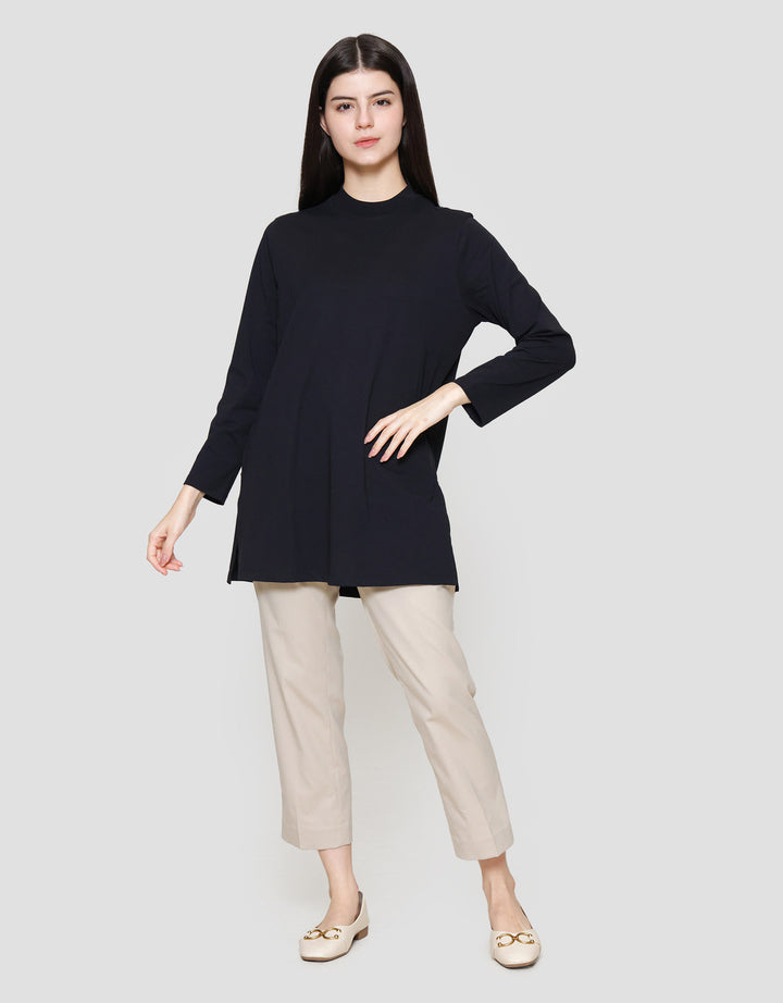 Suko Kerah Bulat Lengan Panjang Kaos Wanita