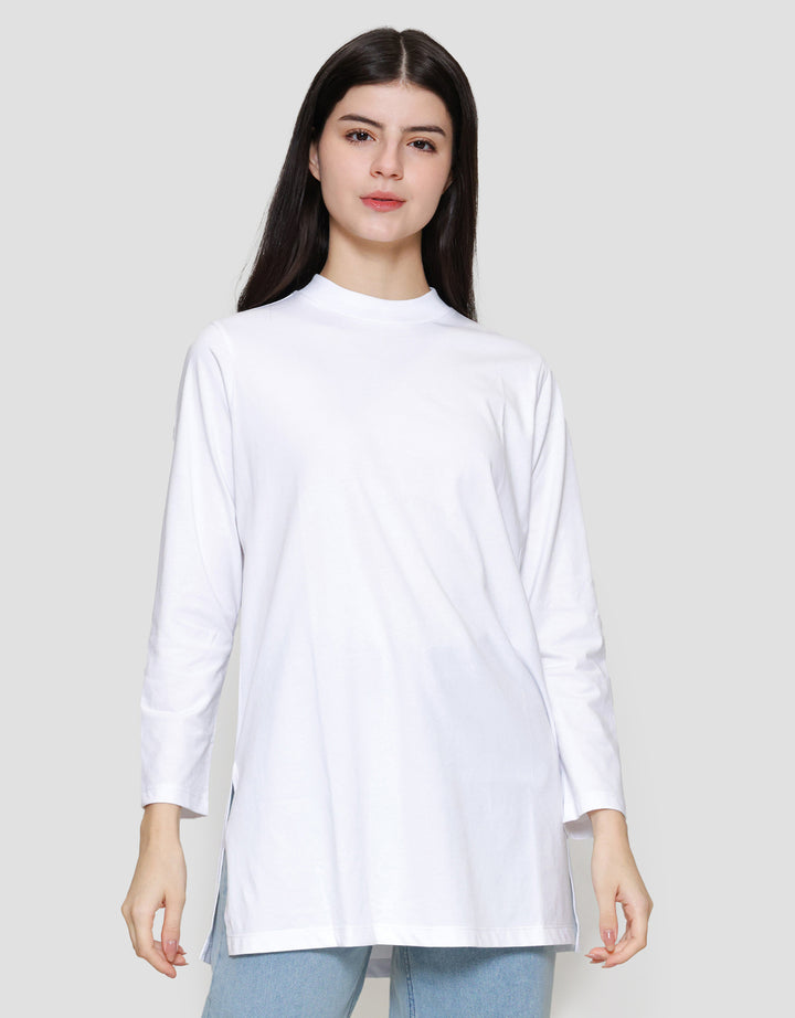 Suko Kerah Bulat Lengan Panjang Kaos Wanita