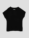 Suko Knit Top Rajut Cap Sleeve Collar Lengan Pendek Blouse Wanita