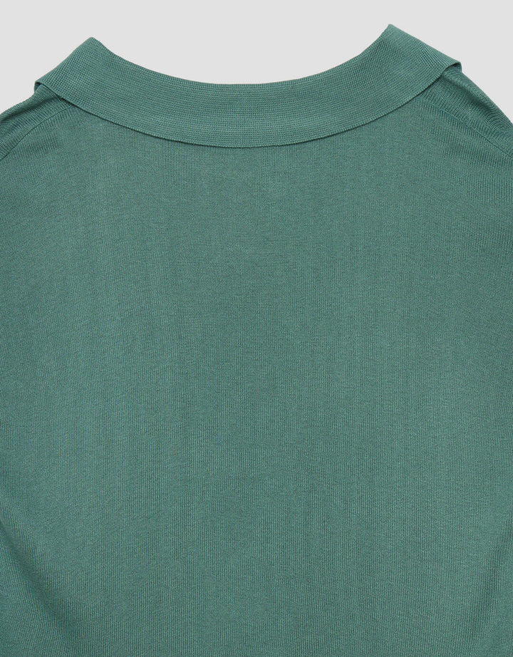 Suko Knit Top Rajut Cap Sleeve Collar Lengan Pendek Blouse Wanita