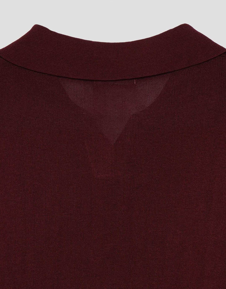 Suko Knit Top Rajut Cap Sleeve Collar Lengan Pendek Blouse Wanita