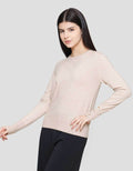 Suko Knit Top Rajut Kerah Bulat Lengan Panjang Kaos Wanita