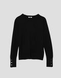 Suko Knit Top Rajut Kerah Bulat Lengan Panjang Kaos Wanita