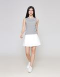 ZES Tanktop Basic Stripe Reg Kaos Tanktop Wanita BELKT008