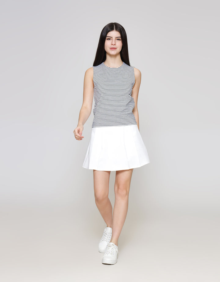 ZES Tanktop Basic Stripe Reg Kaos Tanktop Wanita BELKT008