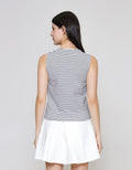 ZES Tanktop Basic Stripe Reg Kaos Tanktop Wanita BELKT008