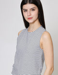 ZES Tanktop Basic Stripe Reg Kaos Tanktop Wanita BELKT008