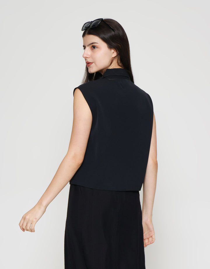 ZES Sleeveless With Zipper Kemeja Wanita MPRWT006