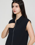 ZES Sleeveless With Zipper Kemeja Wanita MPRWT006