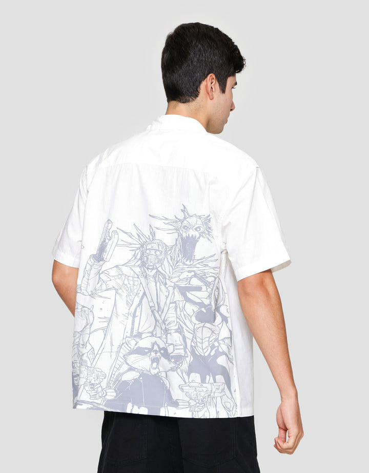 Marvel Rocket Fullprint Kaos Lengan Pendek Pria