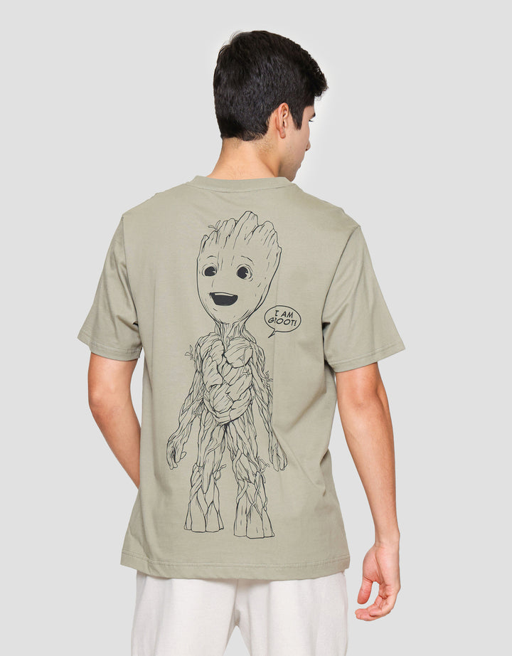 Marvel Marvel I Am Groot Kaos Lengan Pendek Pria