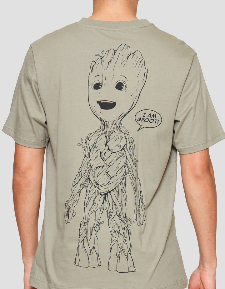 Marvel Marvel I Am Groot Kaos Lengan Pendek Pria